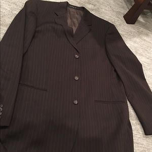 43L Hugo Boss Brown Pinstripe Suit with slacks